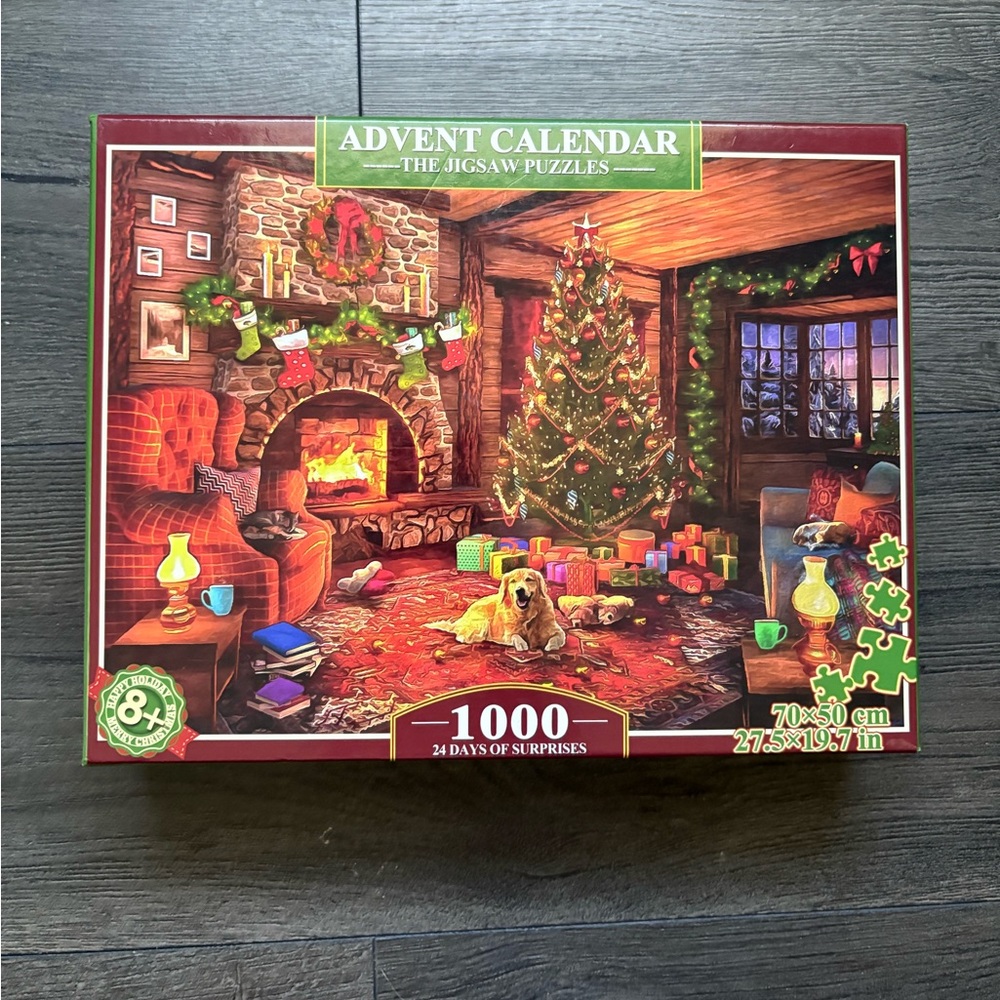 Advent Calendar Christmas Jigsaw Puzzle 1000 Pieces - Complete *No Poster